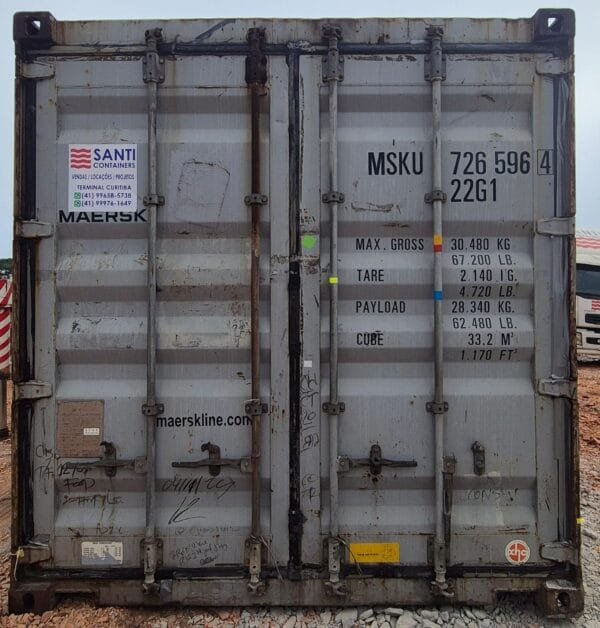 Container 20 Pés Dry (6 metros) MSKU726596-4