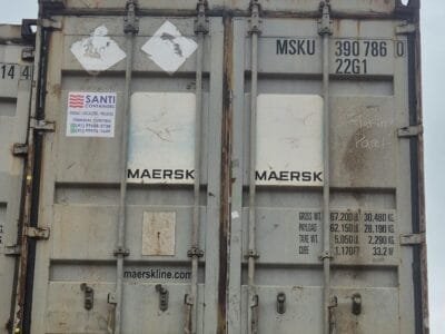 Container 20 Pés Dry (6 metros) MSKU390786-0